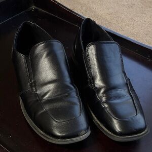Sleek Black Kids Dress Shoes